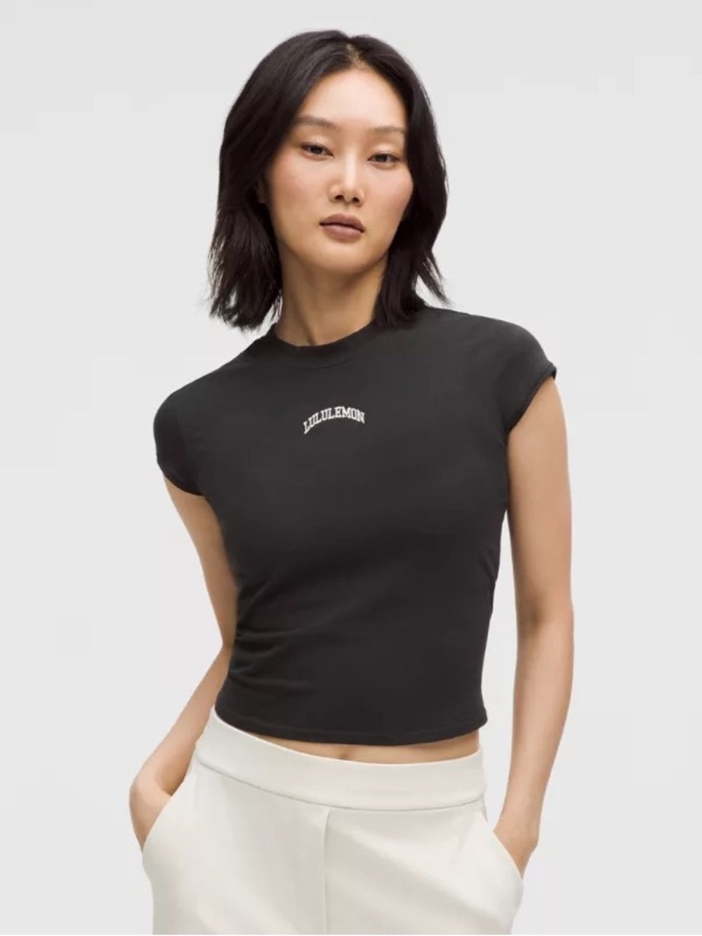 lululemon organic cotton baby tee collegiate